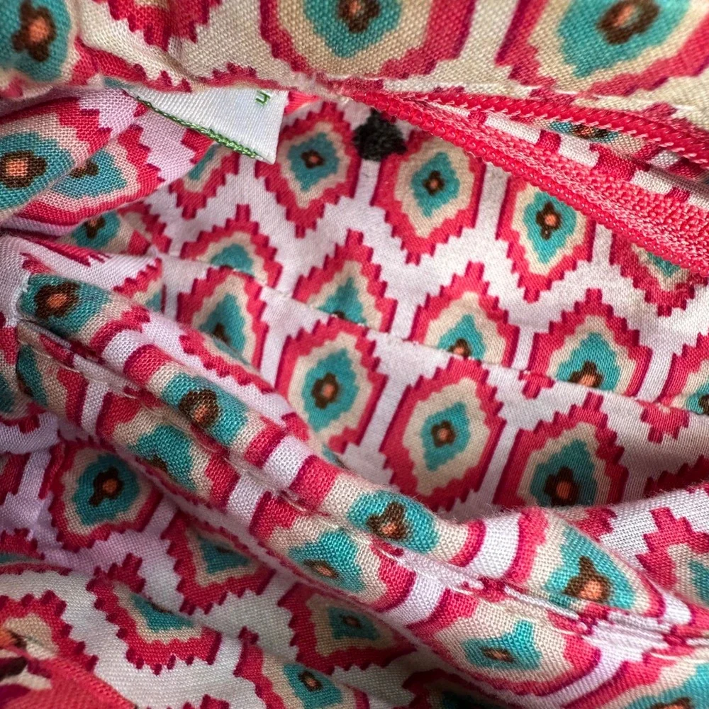 Vera Bradley Alice Bag Call Me Coral Pink Paisley Quilted Kisslock Handbag Purse